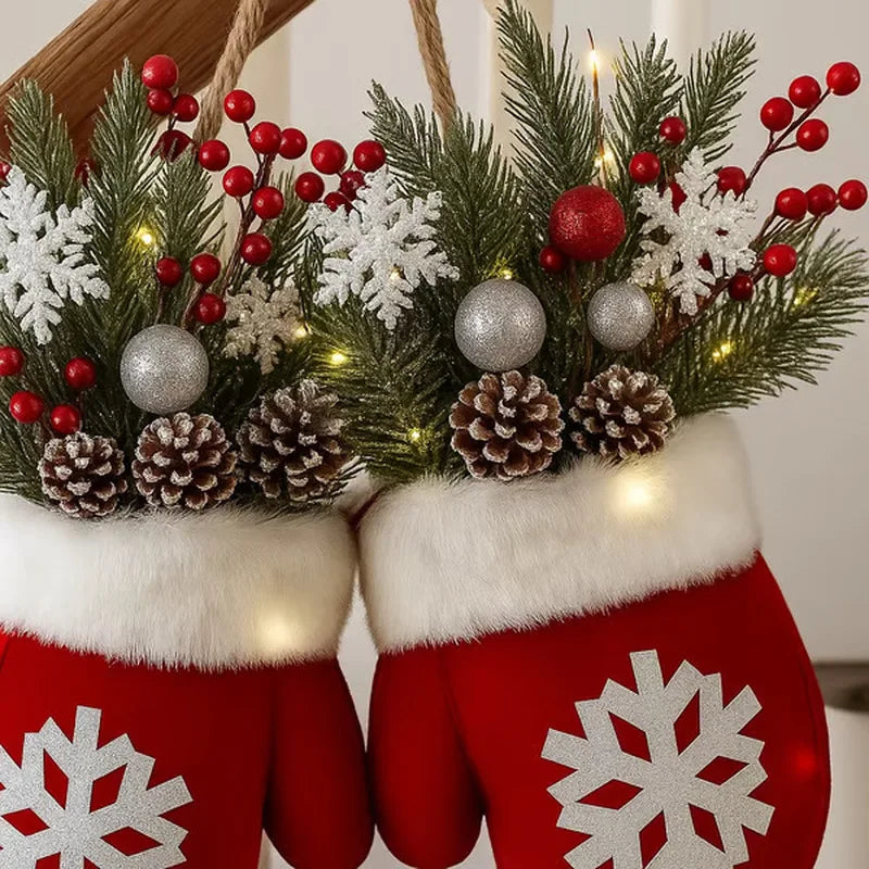 Christmas Mittens Door Decoration