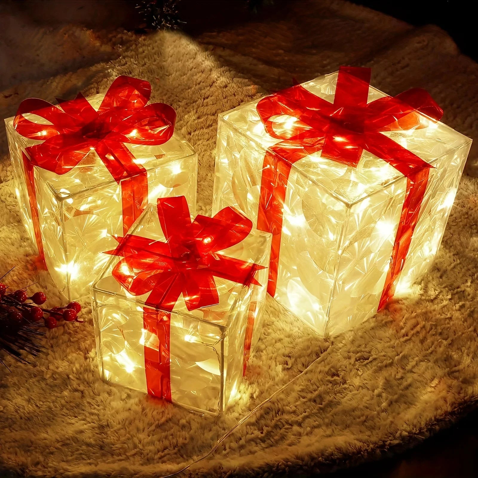 Light-Up Christmas Present Decorations