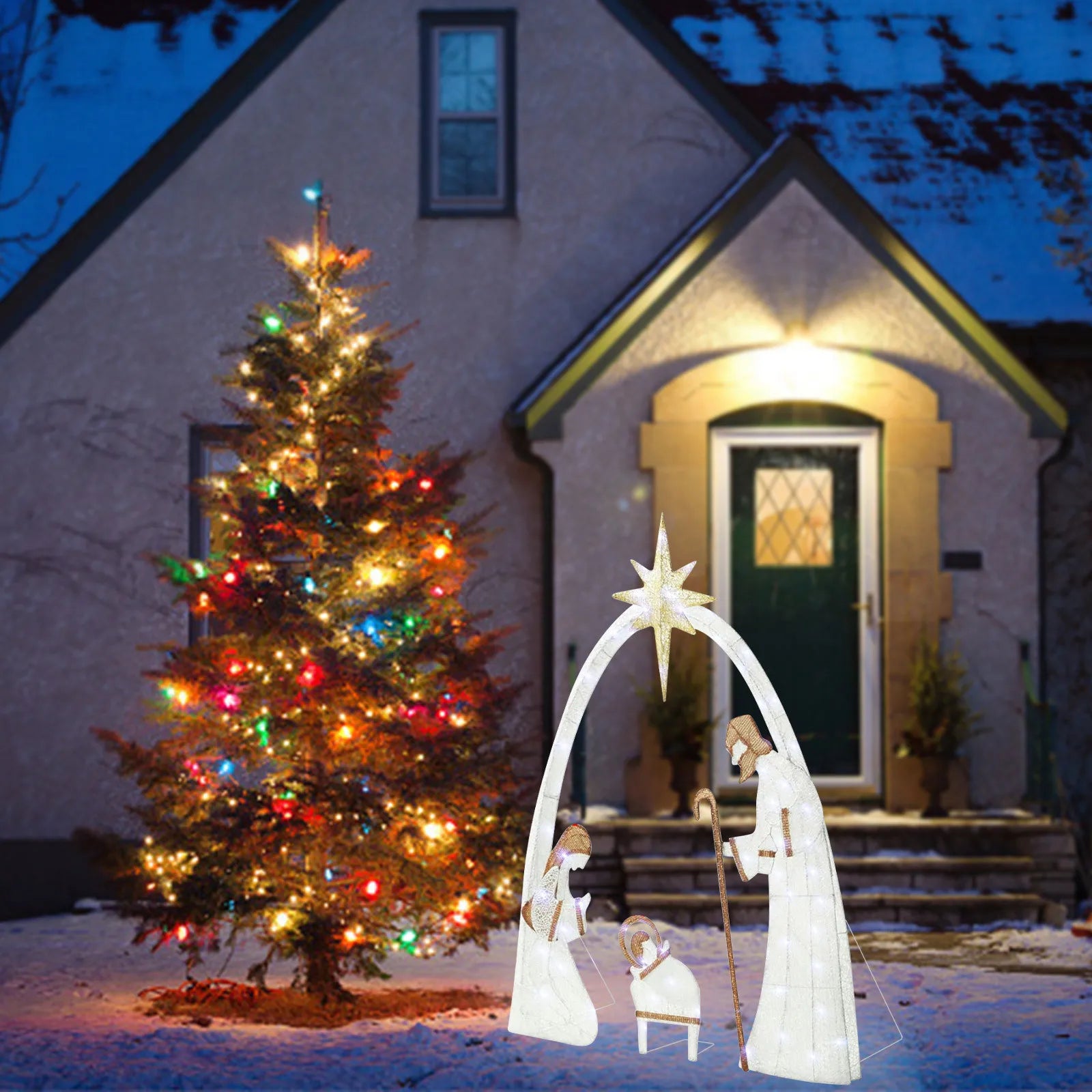 Premium Outdoor Christmas Nativity Scene Decoration