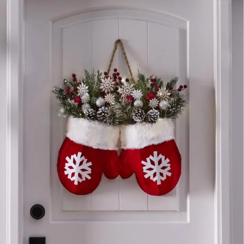 Christmas Mittens Door Decoration
