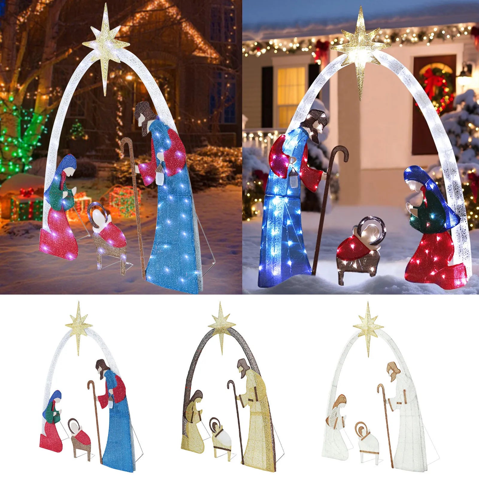 Premium Outdoor Christmas Nativity Scene Decoration