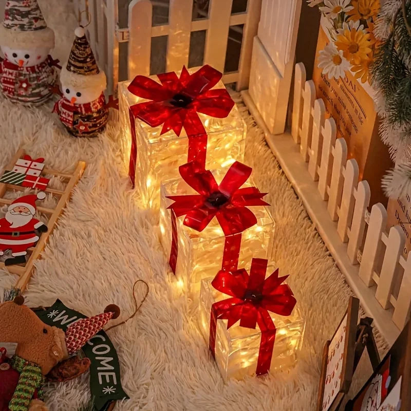 Light-Up Christmas Present Decorations